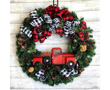 Christmas Wreath for Car, Truck or Festival Decoration LED Artificial Christmas Car Wreath - 25cm
