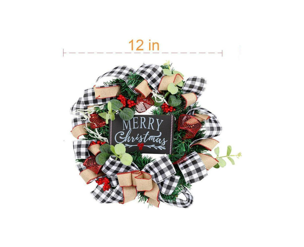 Christmas Wreath for Car, Truck or Festival Decoration LED Artificial Christmas Car Wreath - 25cm