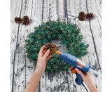 Christmas Wreaths for Front Door Outside, Wreaths for Christmas Decorations,12" Artificial Pine Christmas Wreath for Christmas Day Party - Green - 40cm