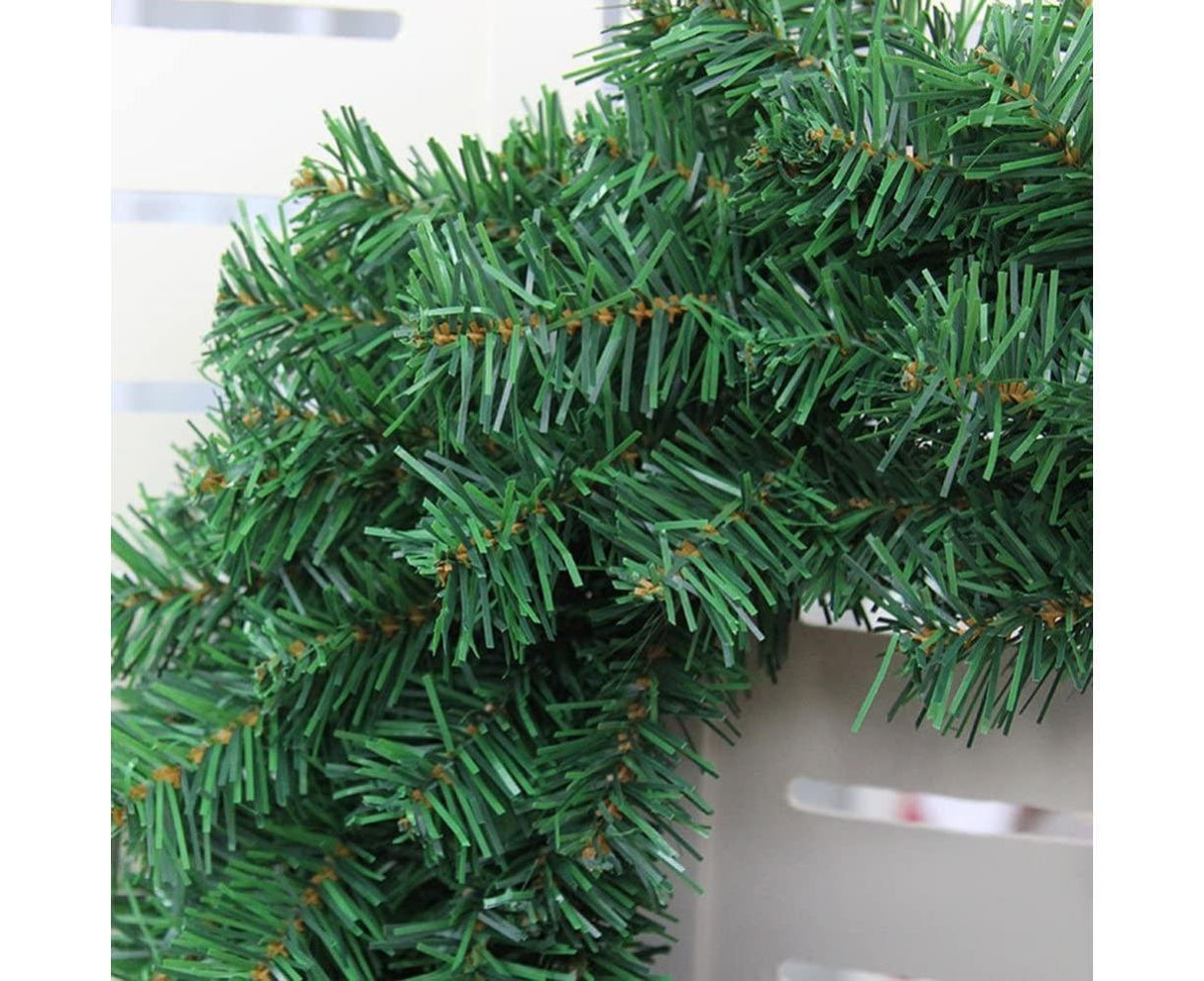 Christmas Wreaths for Front Door Outside, Wreaths for Christmas Decorations,12" Artificial Pine Christmas Wreath for Christmas Day Party - Green - 40cm