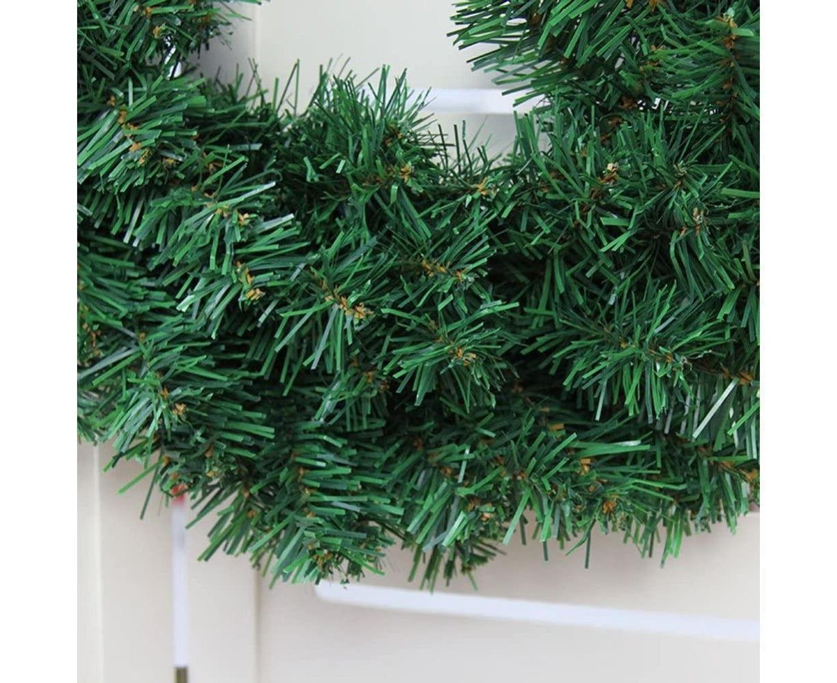 Christmas Wreaths for Front Door Outside, Wreaths for Christmas Decorations,12" Artificial Pine Christmas Wreath for Christmas Day Party - Green - 40cm