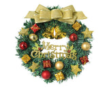 Merry Christmas Wreath 12 Inch Christmas Decorations Front Door Wreath Ornament Wall Artificial Pine Garland for Christmas Party Decor - 30CM