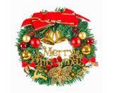 Merry Christmas Wreath 12 Inch Christmas Decorations Front Door Wreath Ornament Wall Artificial Pine Garland for Christmas Party Decor - 30CM