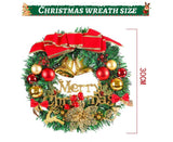 Merry Christmas Wreath 12 Inch Christmas Decorations Front Door Wreath Ornament Wall Artificial Pine Garland for Christmas Party Decor - 30CM