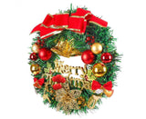 Merry Christmas Wreath 12 Inch Christmas Decorations Front Door Wreath Ornament Wall Artificial Pine Garland for Christmas Party Decor - 30CM