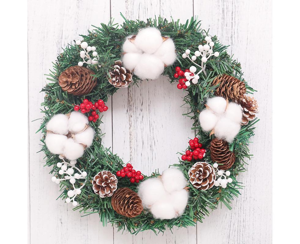 30cm Christmas Wreath, Christmas Decoration, Artificial Christmas Garland, Christmas Hanging Ornament