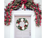 30cm Christmas Wreath, Christmas Decoration, Artificial Christmas Garland, Christmas Hanging Ornament - Side View