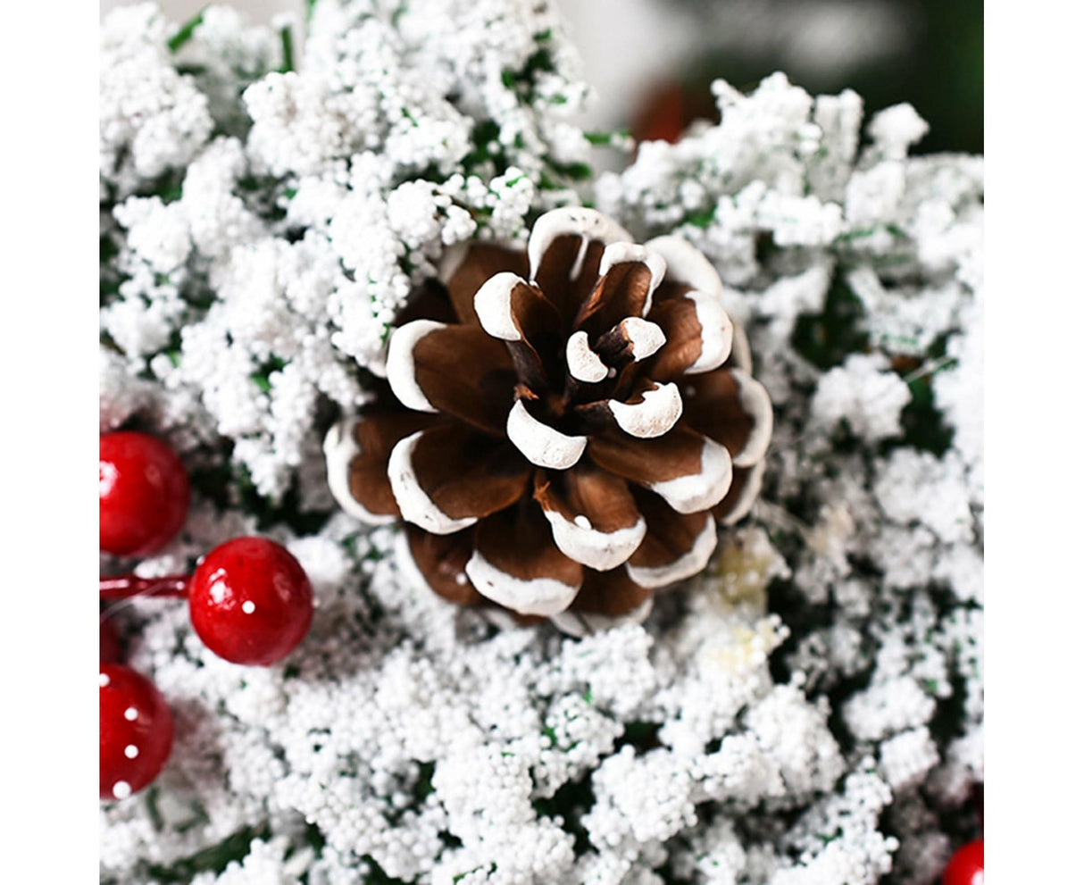 32cm Christmas Wreath, Christmas Garlands, Christmas Decoration, Artificial Pine Cones, Red Berry Wreath