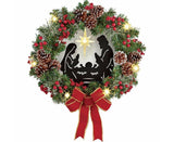 40cm Christmas Wreath for Nativity Scene, Christmas Decorations, Artificial Christmas Wreath
