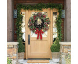 40cm Christmas Wreath for Nativity Scene, Christmas Decorations, Artificial Christmas Wreath - Rear View