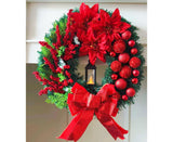 40cm Christmas Wreath with LED Light, Christmas Decoration, Artificial Christmas Garland