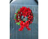 40cm Christmas Wreath with LED Light, Christmas Decoration, Artificial Christmas Garland - Low Angle