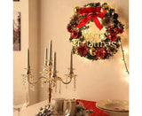 40cm Christmas Wreath, Christmas Decorations, Artificial Christmas Garland, Merry Christmas Ornament - Top-Down View