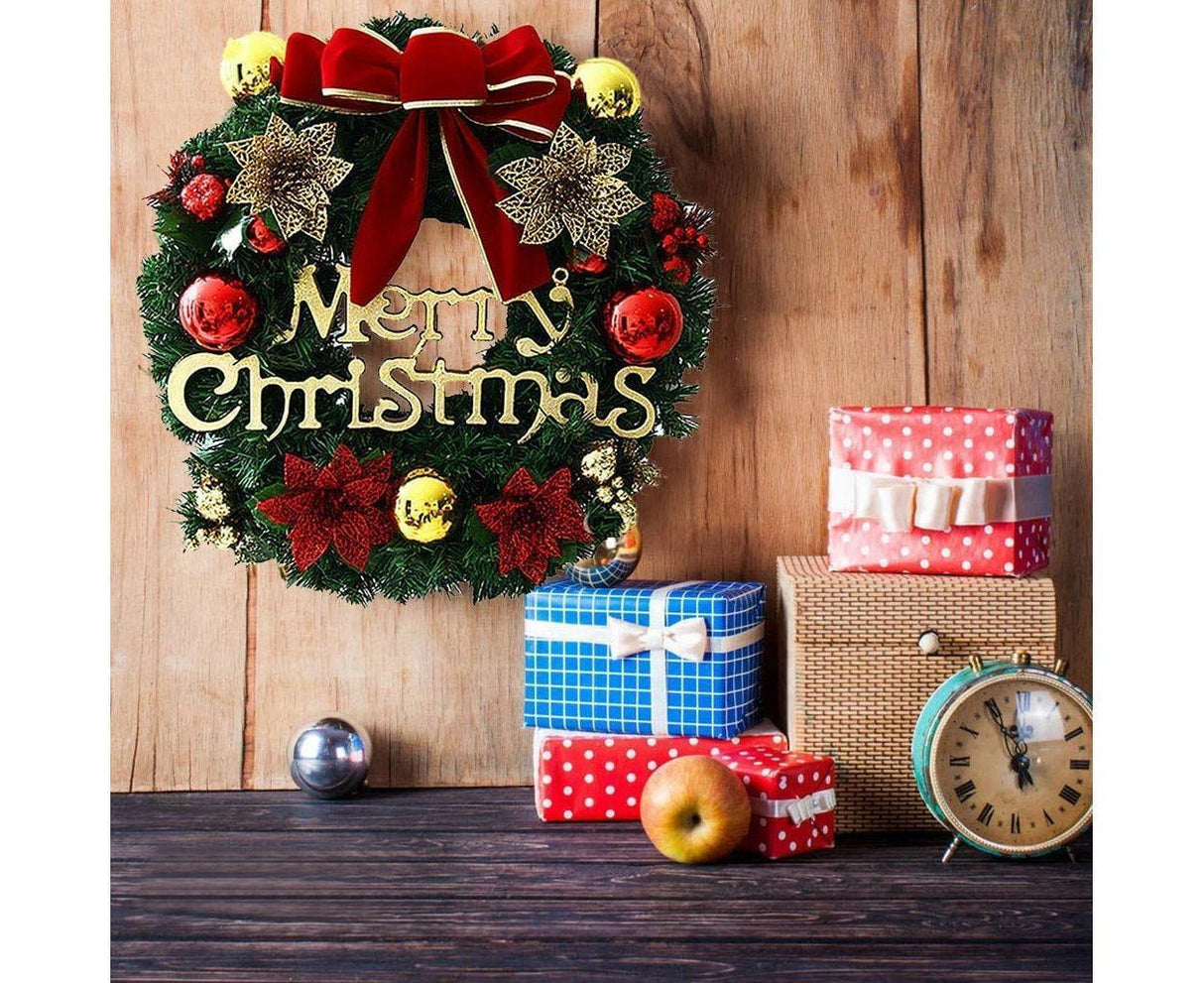 40cm Christmas Wreath, Christmas Decorations, Artificial Christmas Garland, Merry Christmas Ornament