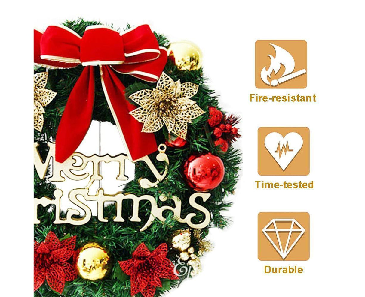 40cm Christmas Wreath, Christmas Decorations, Artificial Christmas Garland, Merry Christmas Ornament