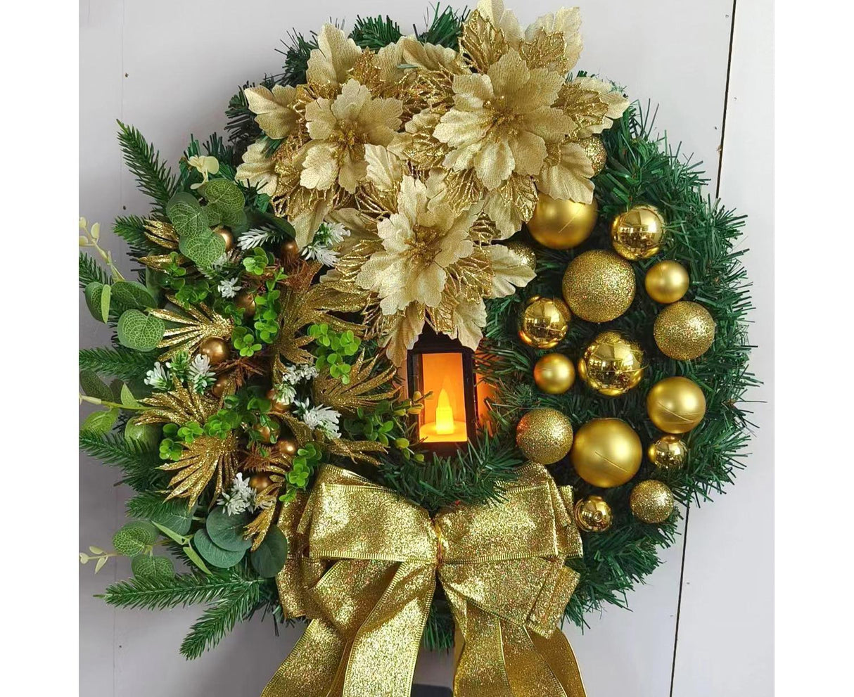 40cm Nativity Scene Christmas Wreath, Christmas Decorations, Artificial Christmas Wreath