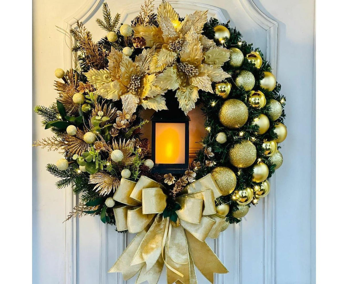 40cm Nativity Scene Christmas Wreath, Christmas Decorations, Artificial Christmas Wreath