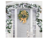 40cm Nativity Scene Christmas Wreath, Christmas Decorations, Artificial Christmas Wreath - Top-Down View