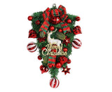 48cm Christmas Wreath, Christmas Decorations, Artificial Christmas Garland, Christmas Wall Elk Wreath
