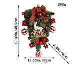 48cm Christmas Wreath, Christmas Decorations, Artificial Christmas Garland, Christmas Wall Elk Wreath - Front View