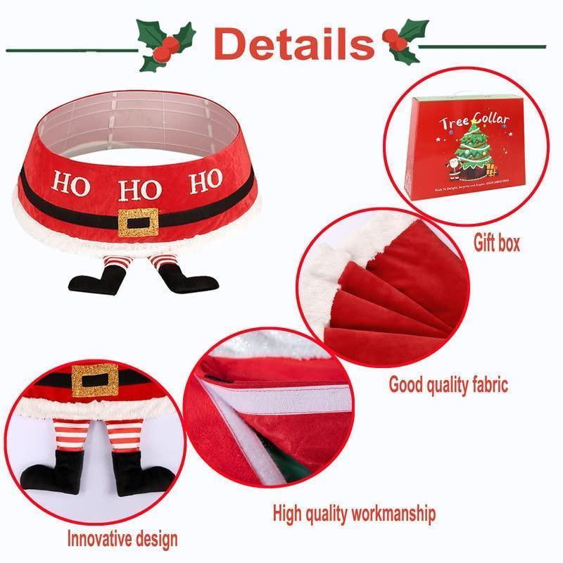 Christmas Tree Collar, 48 Inch Christmas Tree Ring, Foldable Christmas Tree Skirt
