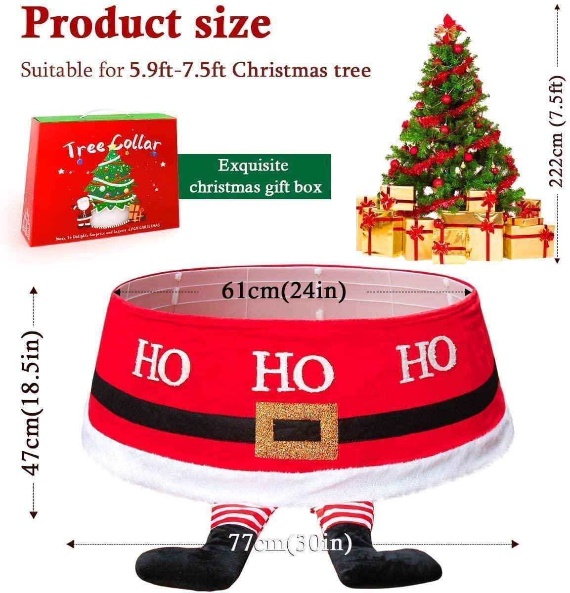 Christmas Tree Collar, 48 Inch Christmas Tree Ring, Foldable Christmas Tree Skirt