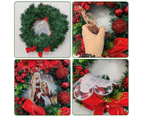 Nativity Christmas Wreath, 40cm Artificial Christmas Garlands, Christmas Decorations