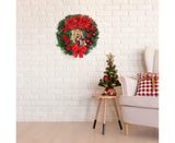 Nativity Christmas Wreath, 40cm Artificial Christmas Garlands, Christmas Decorations