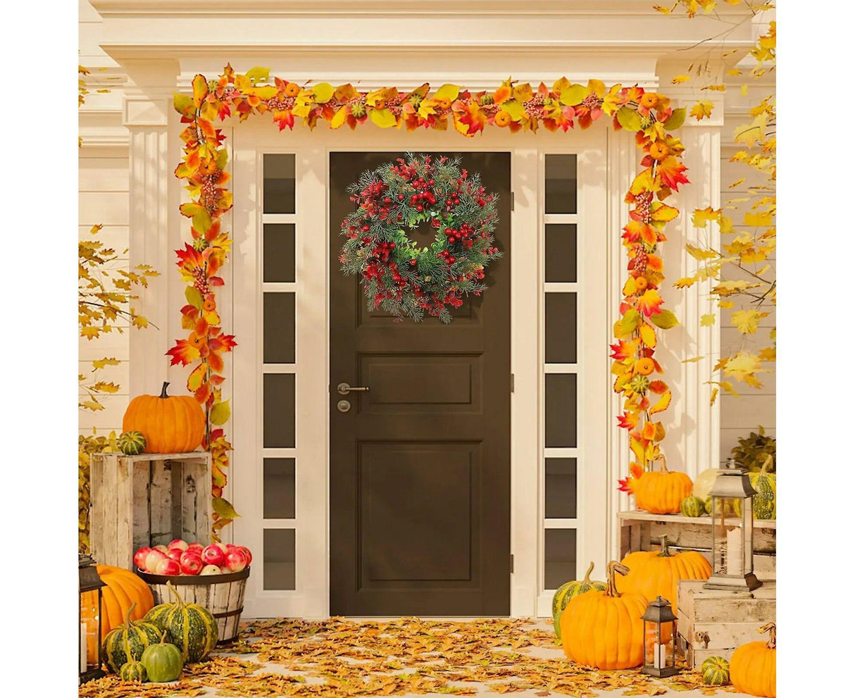 1pcs Winter Berry Wreath Christmas Tree Wreath Christmas Artificial Wreath Artificial Christmas Wreaths Xmas Porch Wreath