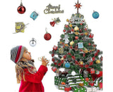 32 Christmas Tree Decoration Balls Christmas Tree Decoration Gift Box Christmas Tambourine Letter - Top-Down View