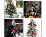 32 Christmas Tree Decoration Balls Christmas Tree Decoration Gift Box Christmas Tambourine Letter - 45-Degree Angle