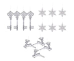 Christmas Decorations Ornaments Set,Clear Icicle Drops Hanging Christmas Tree Decorations Pendants For Xmas New Year Party