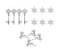 Christmas Decorations Ornaments Set,Clear Icicle Drops Hanging Christmas Tree Decorations Pendants For Xmas New Year Party