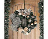 Christmas Wreath Artificial Flowers Champagne 25cm Christmas Wreaths Christmas Fireplace Wreath For Christmas Decor