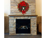 Christmas Wreath Artificial Flowers Champagne 25cm Christmas Wreaths Christmas Fireplace Wreath For Christmas Decor