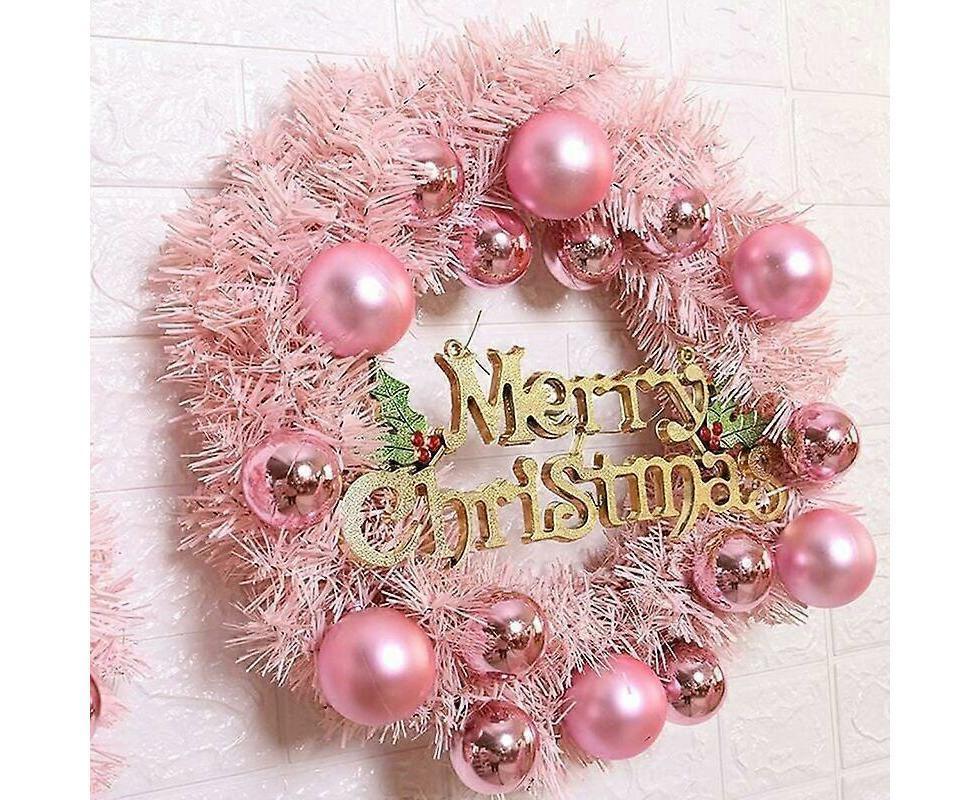 Christmas Wreath Door Wreath Wall Wreath 30CM Artificial Christmas Door Wreath Christmas Wreath with Christmas Balls Artificial Wreath Christmas Decor