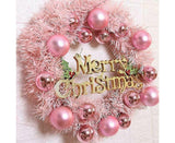 Christmas Wreath Door Wreath Wall Wreath 30CM Artificial Christmas Door Wreath Christmas Wreath with Christmas Balls Artificial Wreath Christmas Decor
