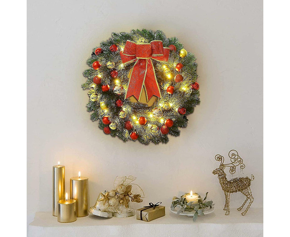 Christmas Wreath With Led And Gate Wreath Christmas Wreath Christmas Wreath Outdoor Christmas 30cm