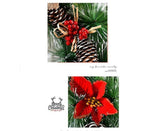 Christmas Wreath, Door Wreath Christmas Christmas Decoration Wreath Christmas Garland with Balls Handmade Christmas Garland Decoration Wreath-32cm