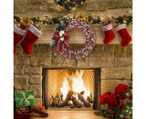 Christmas Wreath, Faux Linen Christmas Tree Wreath, Hanging Christmas Decorations, Artificial Christmas Wreath, Christmas Wreath For Front Door - 45-Degree Angle