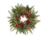 Red Berry Wreath Outdoor Christmas Wreath Christmas Fireplace Wreath Christmas Door Wreath Christmas Wreath Ornament 40x40cm - Side View
