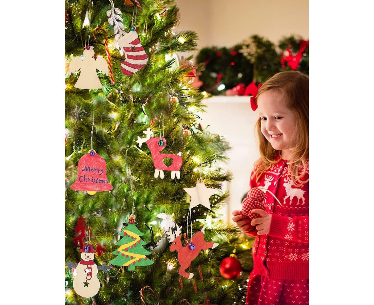 Wooden Christmas Decoration, 100pcs Wooden Christmas Tree Decoration,Christmas Decoration For Babies