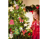 Wooden Christmas Decoration, 100pcs Wooden Christmas Tree Decoration,Christmas Decoration For Babies - 45-Degree Angle