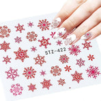 Christmas Nail Sticker New Year Water Decals Christmas Decoration Patch Watermark Nail Art Decoration