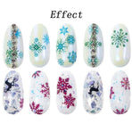 Christmas Nail Sticker New Year Water Decals Christmas Decoration Patch Watermark Nail Art Decoration