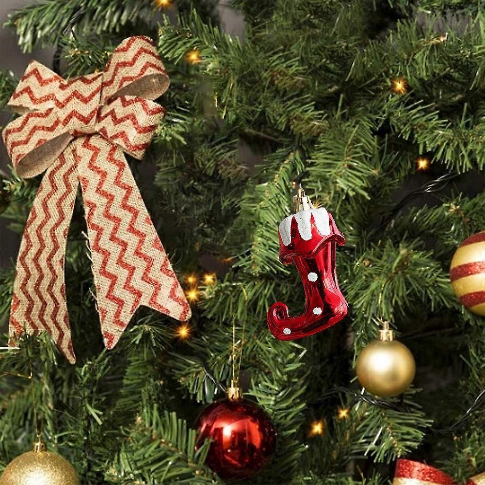 Plastic Christmas balls, Christmas tree decorations, Christmas balls, Christmas tree decorations, Christmas tree decorations (boots)