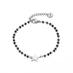 Crystal Beads Chain Bracelet(steel-star)