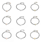 Crystal Beads Chain Bracelet(steel-star)