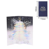 Christmas Card 3d Christmas Card Novel And Optimistic Gift New Year Gift (flashing Christmas Tree Blue 11*19.5cm)