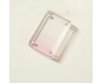 Card Brick grip Suction Transparent Visible DIY Store Photos Gradient Color Flowing Sand Mahjong Size Card Case Album Home Supply - Pink